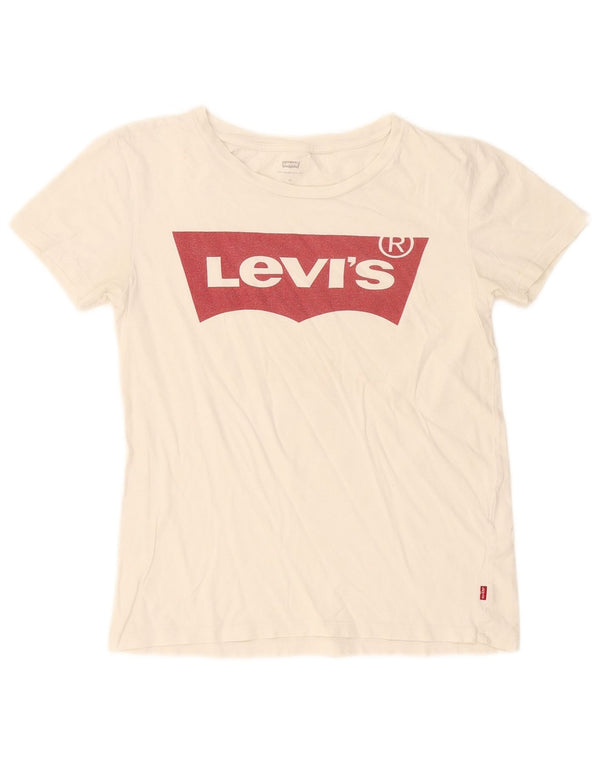 Damska koszulka z grafiką Levi's Top UK 6 XS, biała