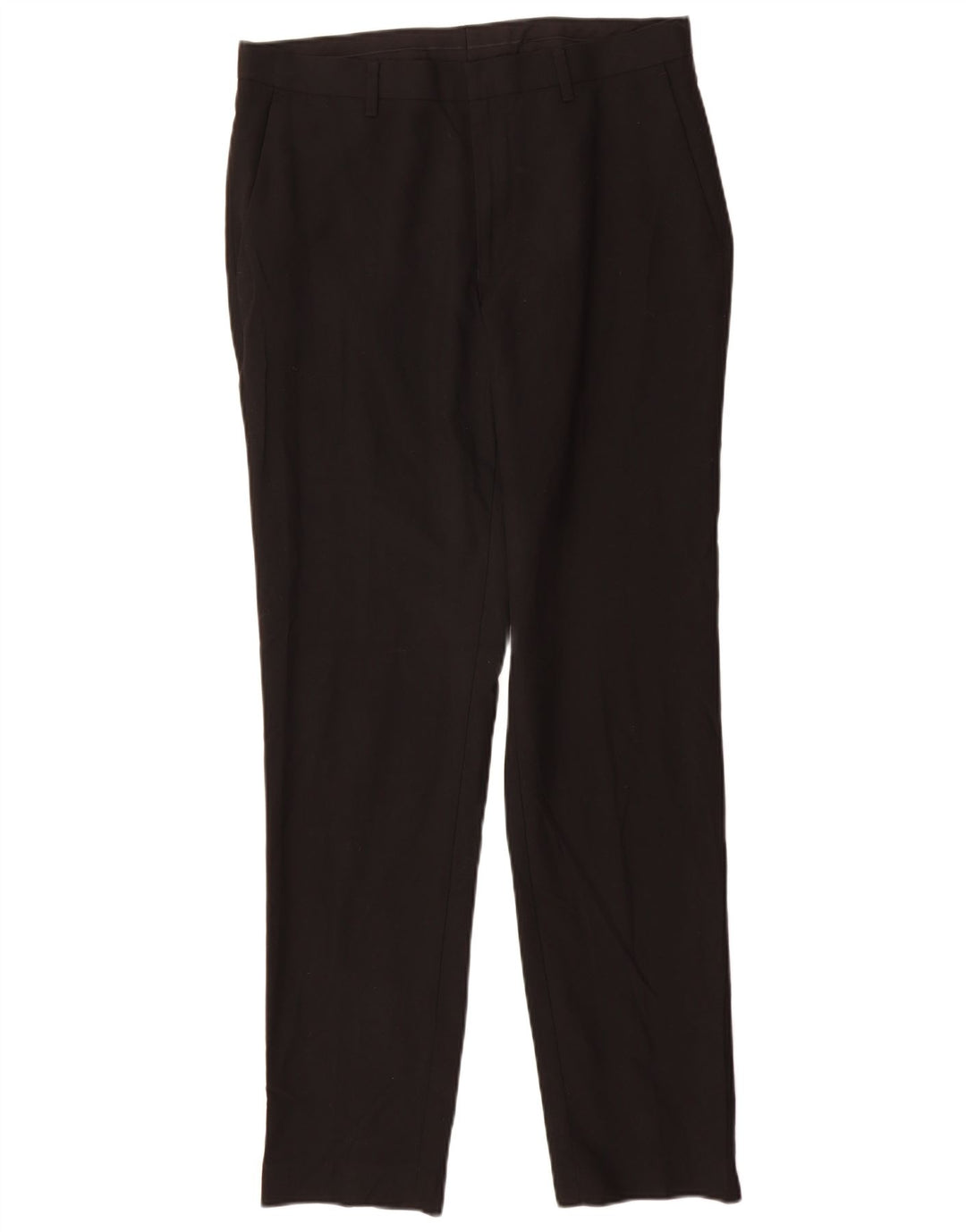 Marks & Spencer Męskie spodnie garniturowe slim fit W32 L33 Czarny poliester