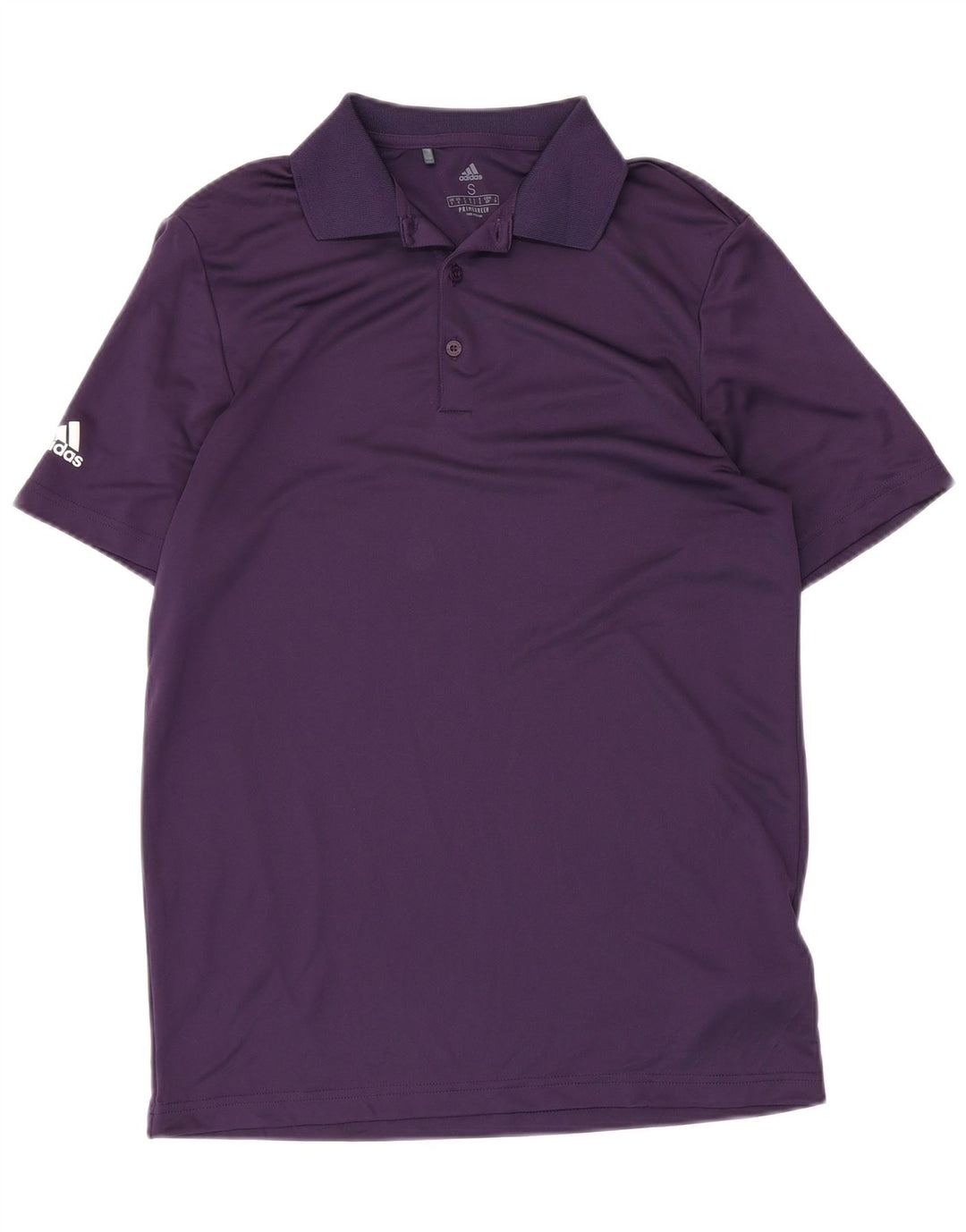 Męska koszulka polo ADIDAS Primegreen, mała, fioletowa, poliestrowa