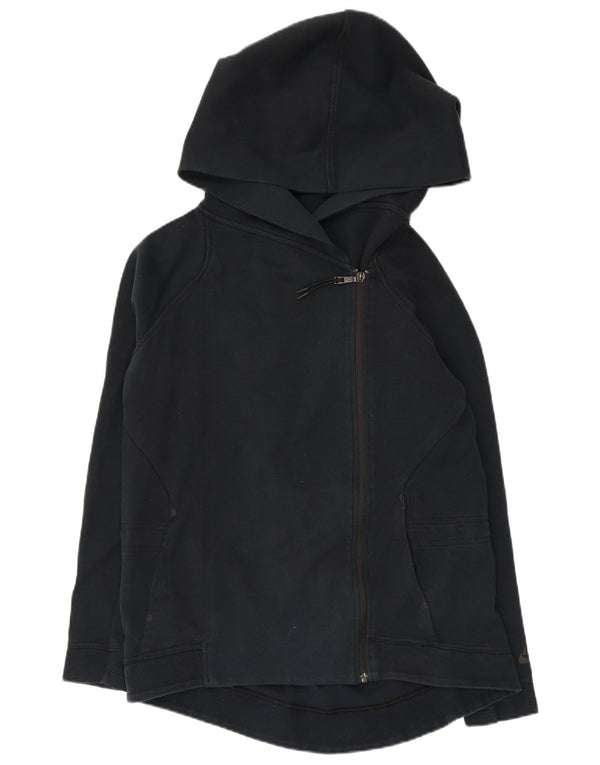 Damski sweter oversize z kapturem i zamkiem NIKE UK 10, mały, granatowy, bawełniany