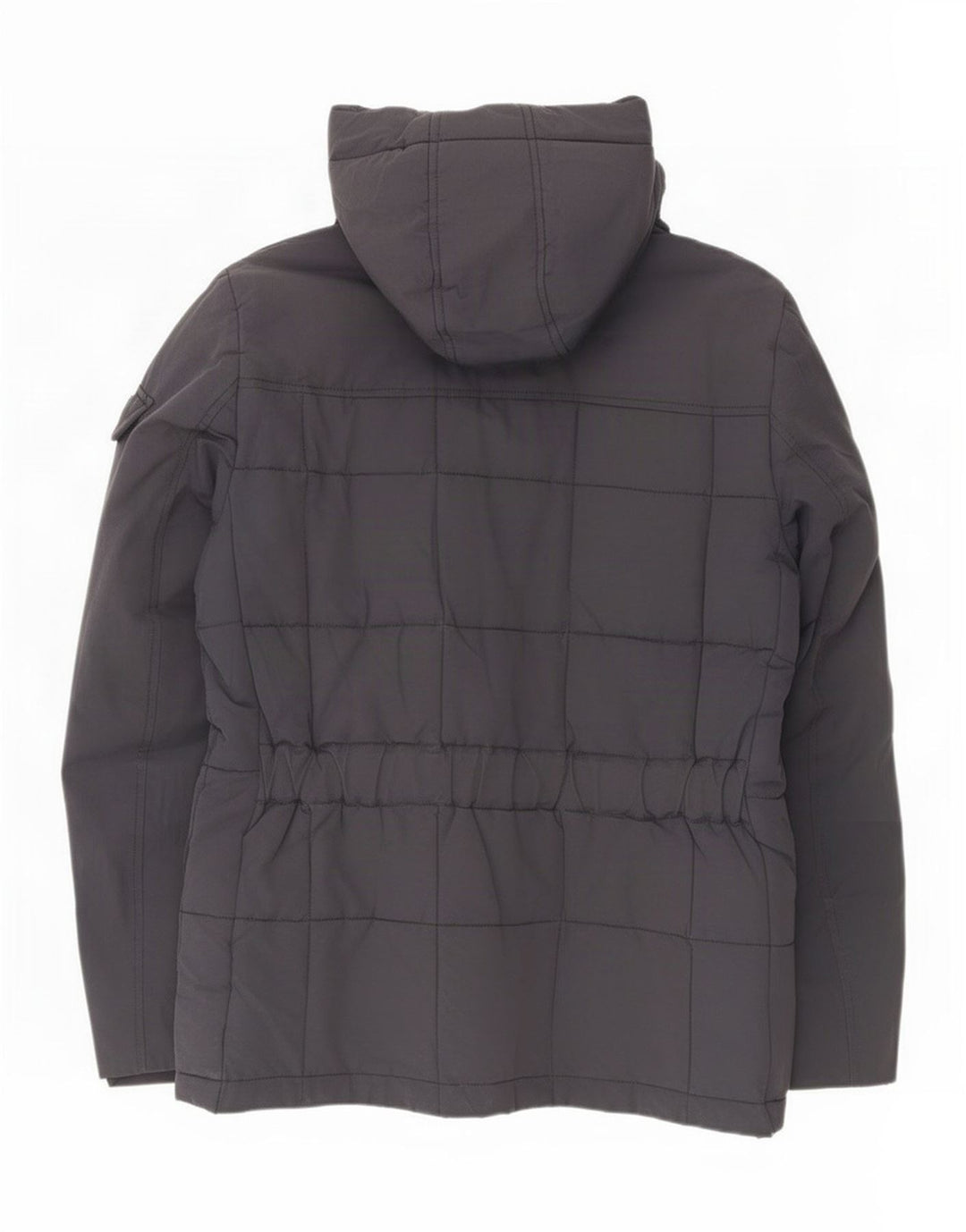 Męska ocieplana kurtka z kapturem Woolrich UK 40, duża, granatowa, nylonowa