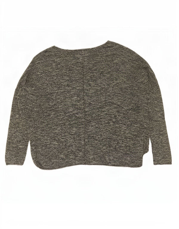 Damski sweter oversize z dekoltem w łódkę Zara UK 10 Small Grey Flecked