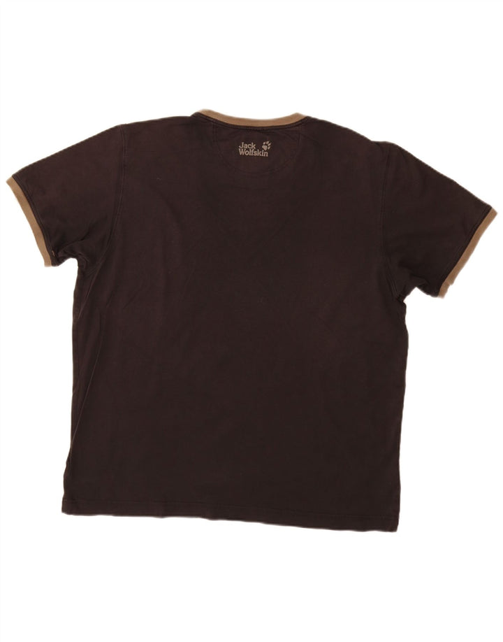 Męska koszulka z grafiką JACK WOLFSKIN Top UK 44 XL, czarna bawełna