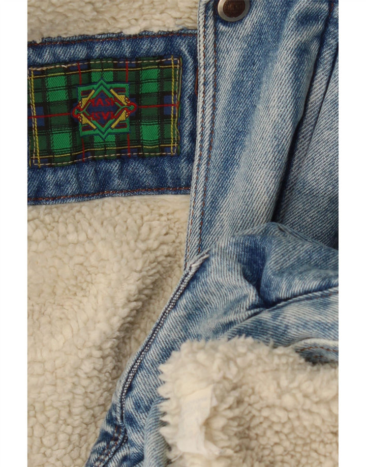 MASH Męska kurtka dżinsowa Sherpa UK 42 XL, niebieska, bawełniana