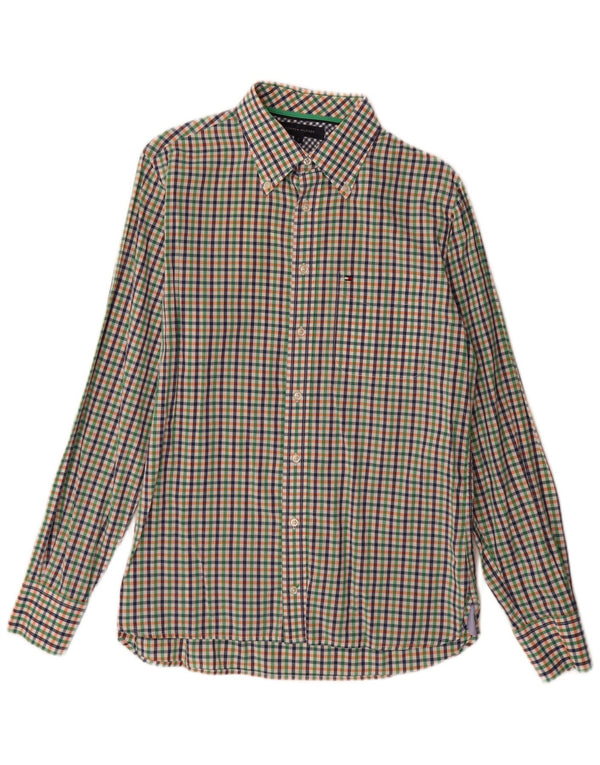 Koszula męska Tommy Hilfiger, mała, wielokolorowa bawełniana kratka