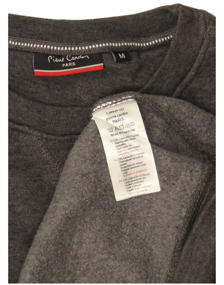 Męski sweter PIERRE CARDIN, średnioszary, bawełniany