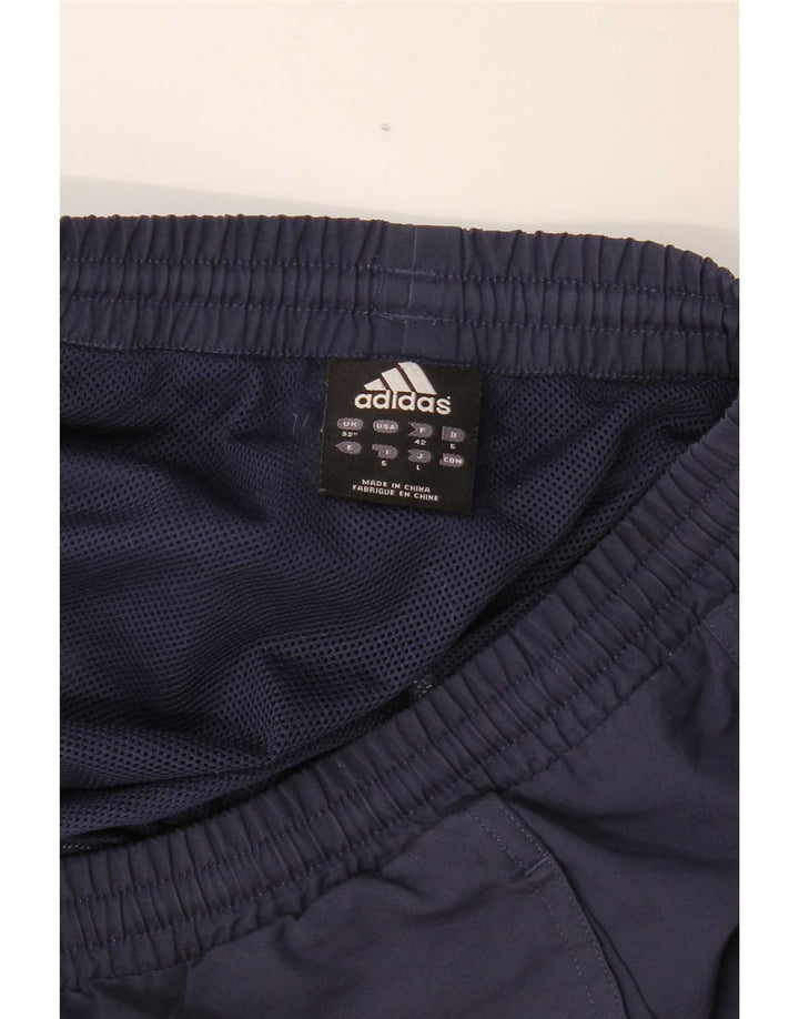 Męskie spodenki sportowe Adidas, duże, granatowe, z blokami kolorów