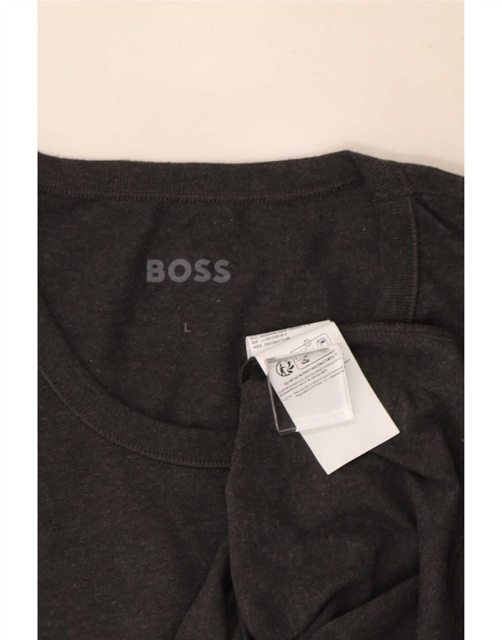Męska koszulka Hugo Boss, duża, szara, bawełniana