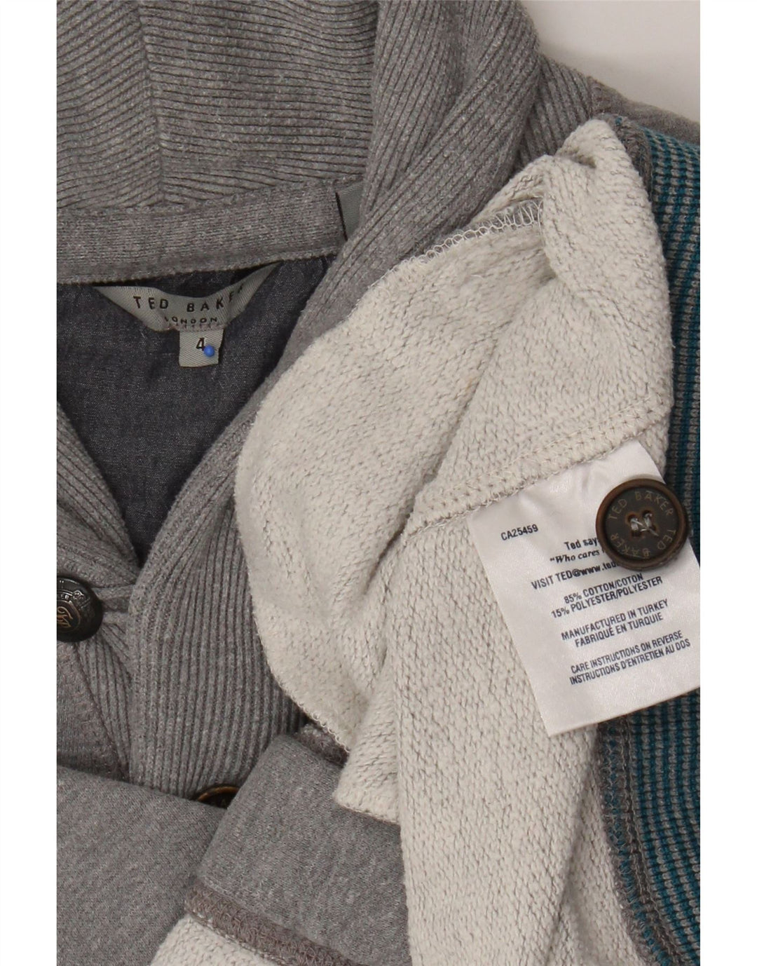 Męska kurtka dresowa Ted Baker, rozmiar 4, duża, szara, bawełniana