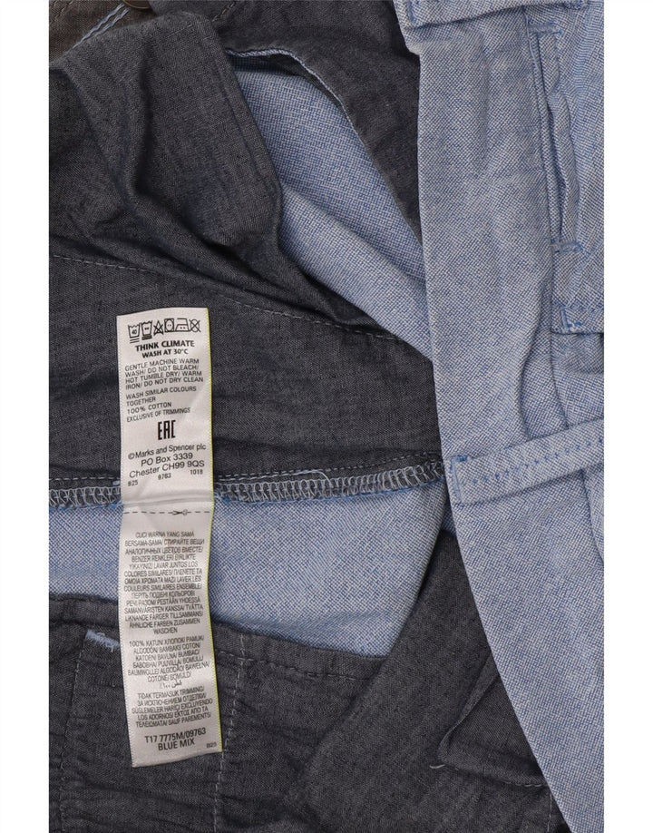 Męskie spodenki Chino Marks & Spencer W34, duże, niebieskie, bawełniane