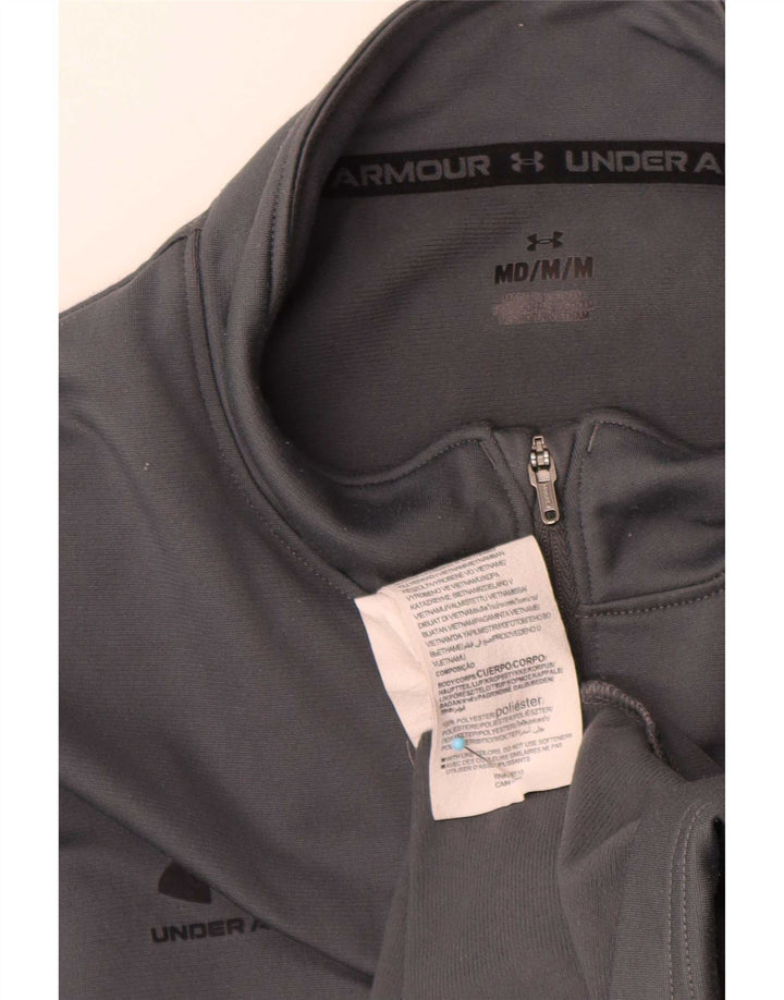 Damska koszulka zapinana na zamek Under Armour o regularnym kroju, z długim rękawem, średnio szara, sportowa