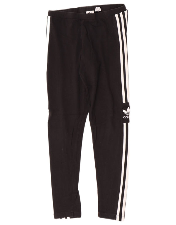 Damskie legginsy Adidas Graphic UK 12, średnie, czarne, bawełniane