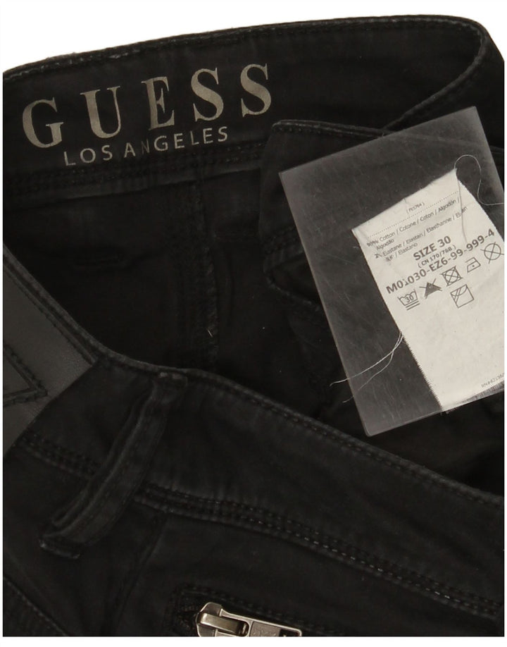 Guess Jeansy Damskie Slim W30 L34 Czarne Bawełniane