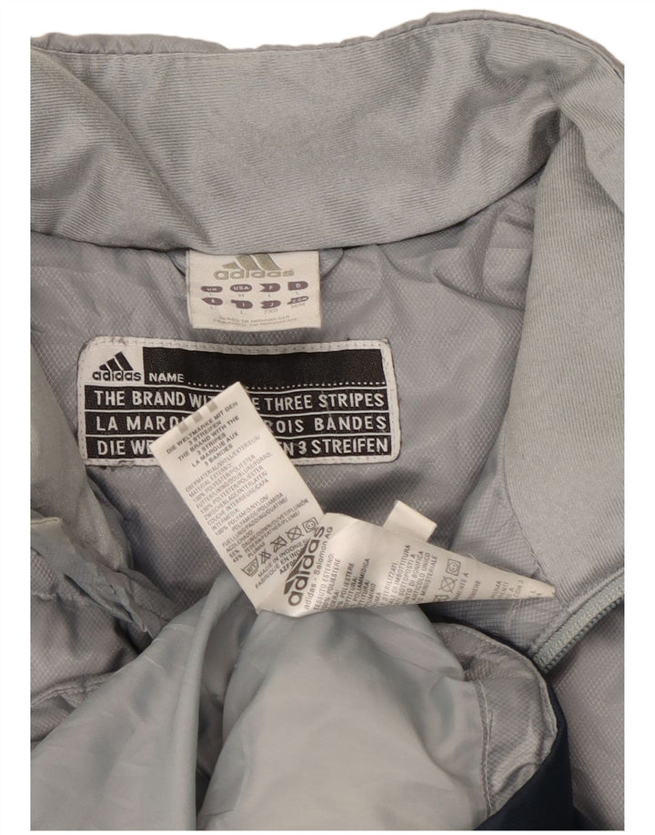 Męska kurtka Adidas z trzema paskami, UK 40, duża, szara, z blokami kolorów