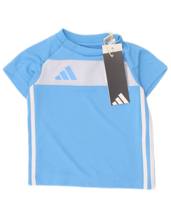 Koszulka Adidas Baby Boys Top 3-6 miesięcy Niebieski poliester z blokami kolorów