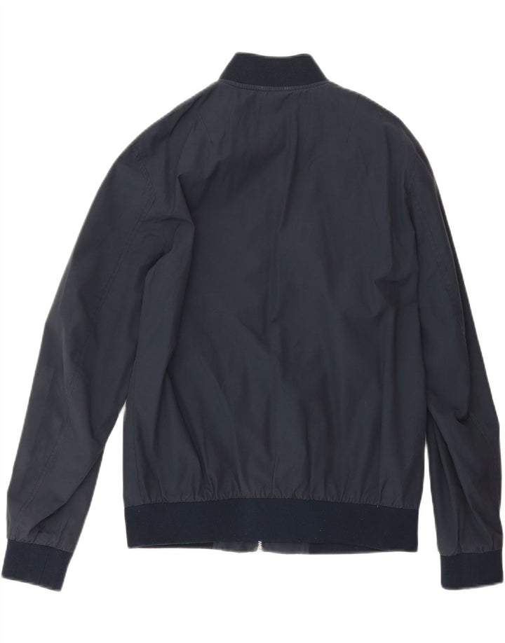 JACK & JONES Mens Bomber Jacket UK 38 Medium Navy Blue Vintage Jack & Jones and Second-Hand Jack & Jones from Messina Hembry 