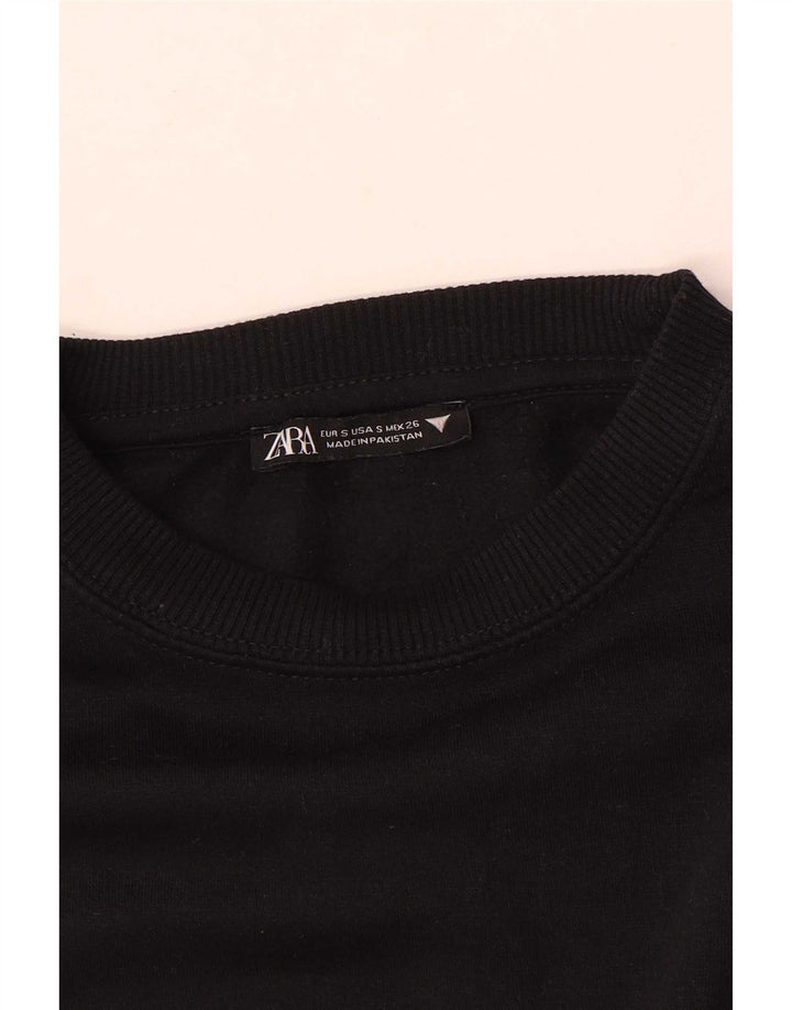 Krótki top damski Poncho Zara UK 10, mały, czarny
