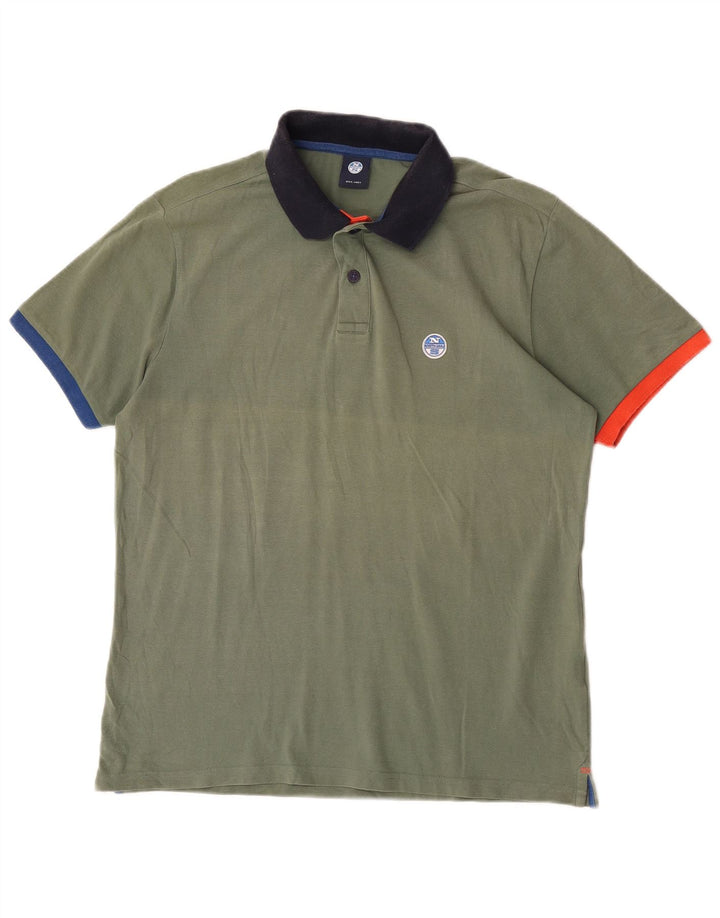 Męska koszulka polo North Sails, mała, khaki