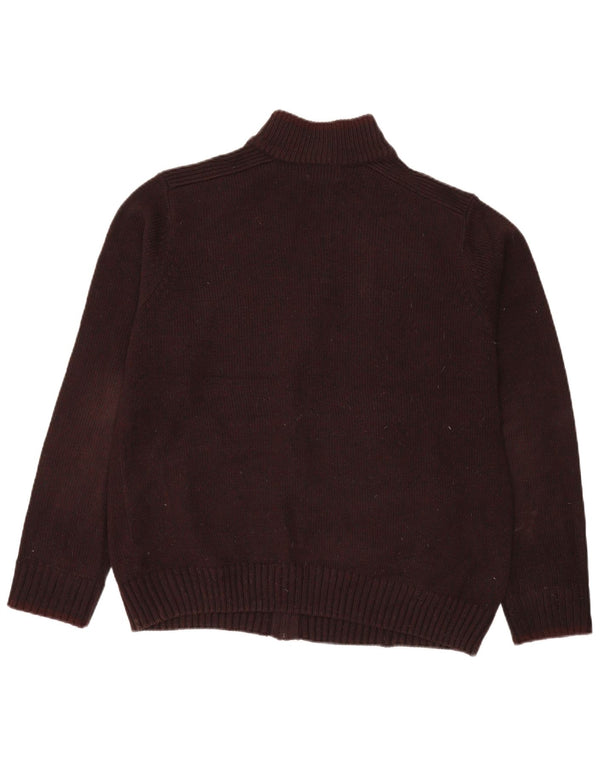 Marks & Spencer Mens Regular Fit Cardigan Sweater XL Burgundy Acrylic