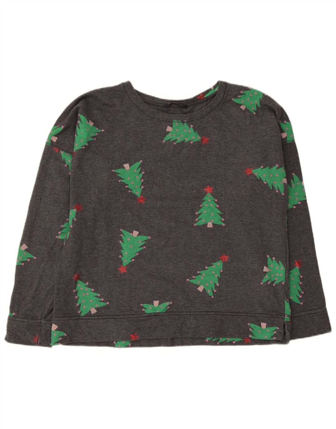 Damska bluza z grafiką Marks & Spencer UK 16, duża, szara, świąteczna