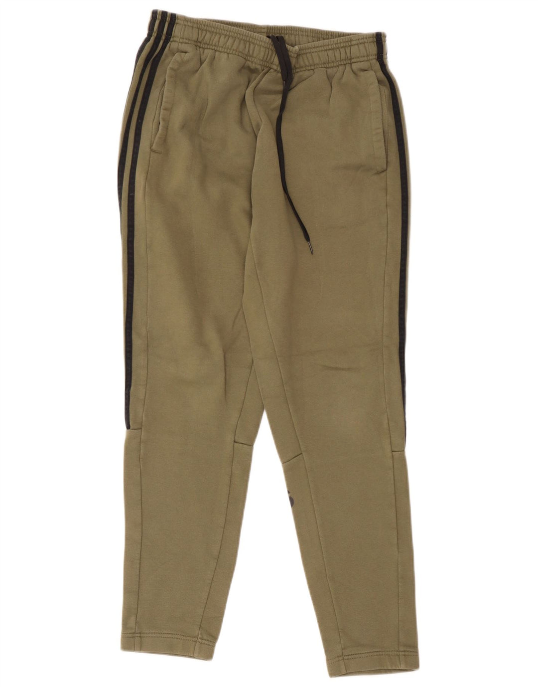 Męskie spodnie dresowe Adidas z grafiką, średnia, bawełniana khaki