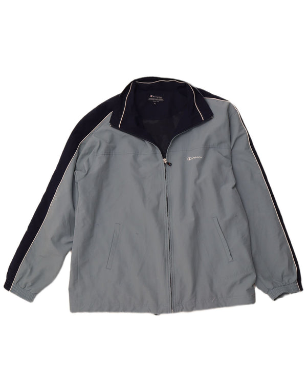 Męska kurtka dresowa CHAMPION XL, niebieski, poliester z blokami kolorów