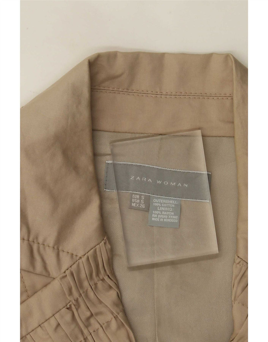 Kurtka damska Zara Open Blazer UK 8 Small Beżowa bawełna