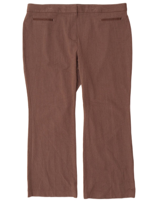 Spodnie damskie Marks & Spencer Bootcut UK 18 XL W38 L28 Brązowe