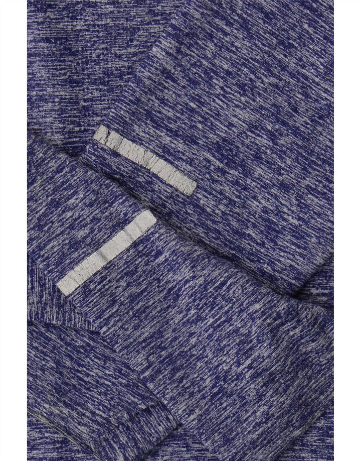 Męski dres Nike Dri Fit z zamkiem błyskawicznym na szyi, mały, fioletowy nakrapiany