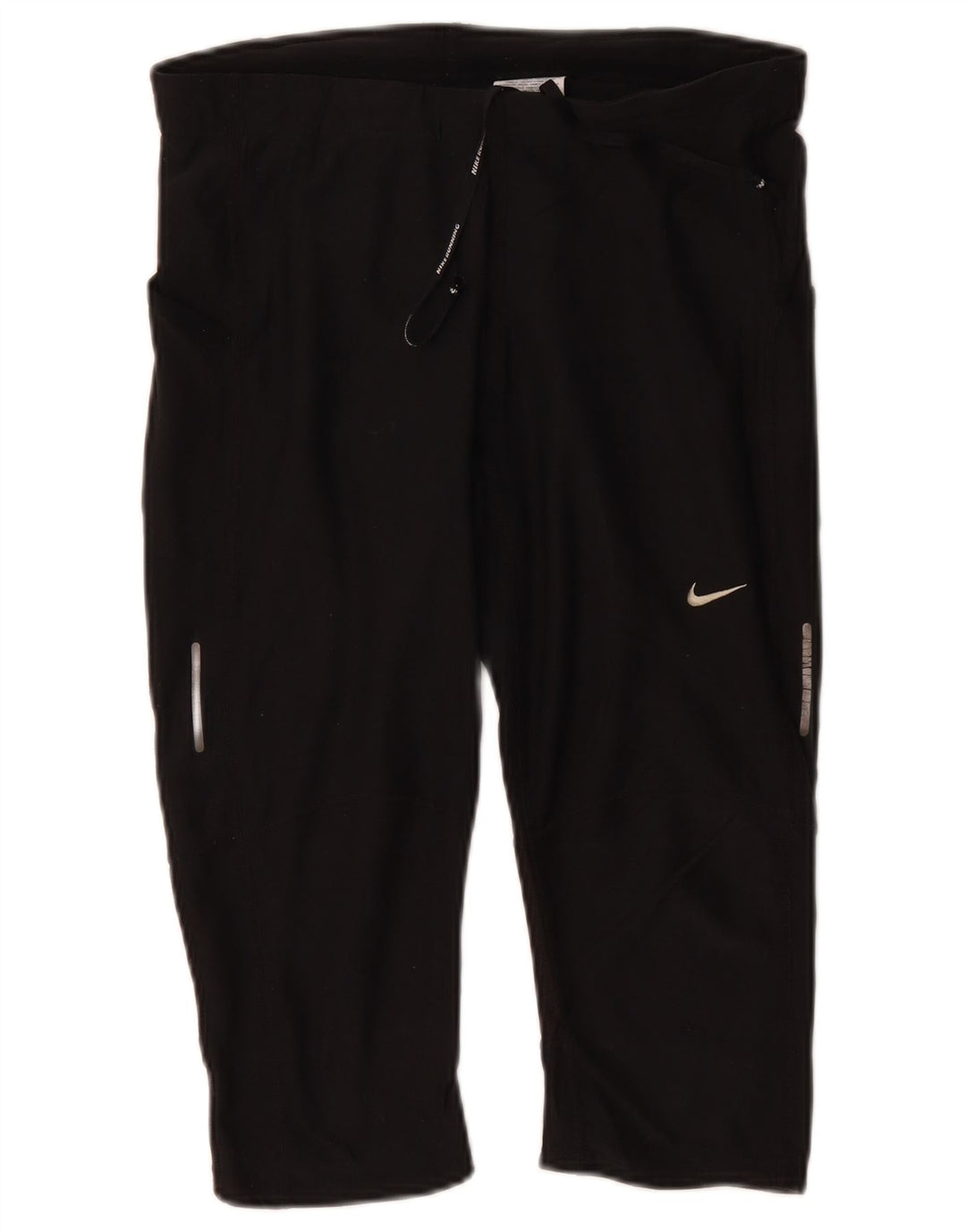 Damskie spodnie dresowe NIKE Dri Fit Capri UK 14, duże, czarne, poliestrowe