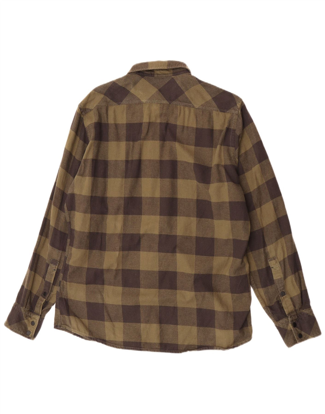 Męska koszula flanelowa Hugo Boss o regularnym kroju, duża, bawełniana w kratkę khaki