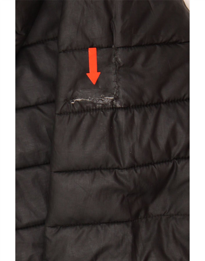 ELLESSE Boys Hooded Padded Jacket 13-14 Years Black Polyester Vintage Ellesse and Second-Hand Ellesse from Messina Hembry 