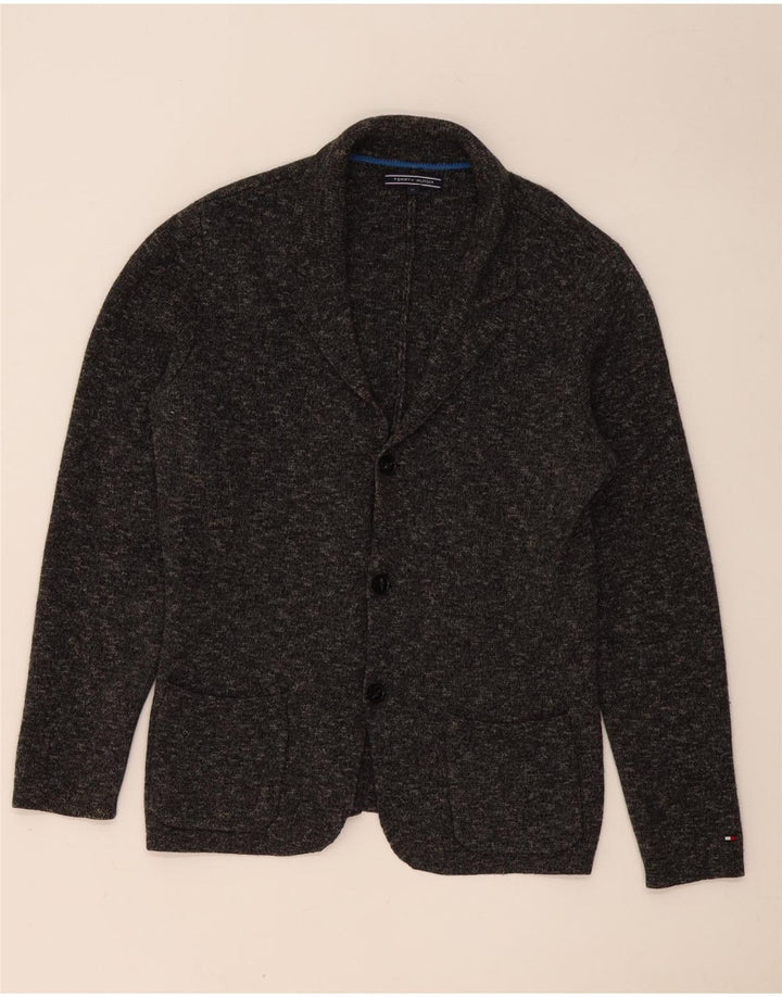 Męska marynarka zapinana na 3 guziki TOMMY HILFIGER UK 38 Średnioszara nakrapiana