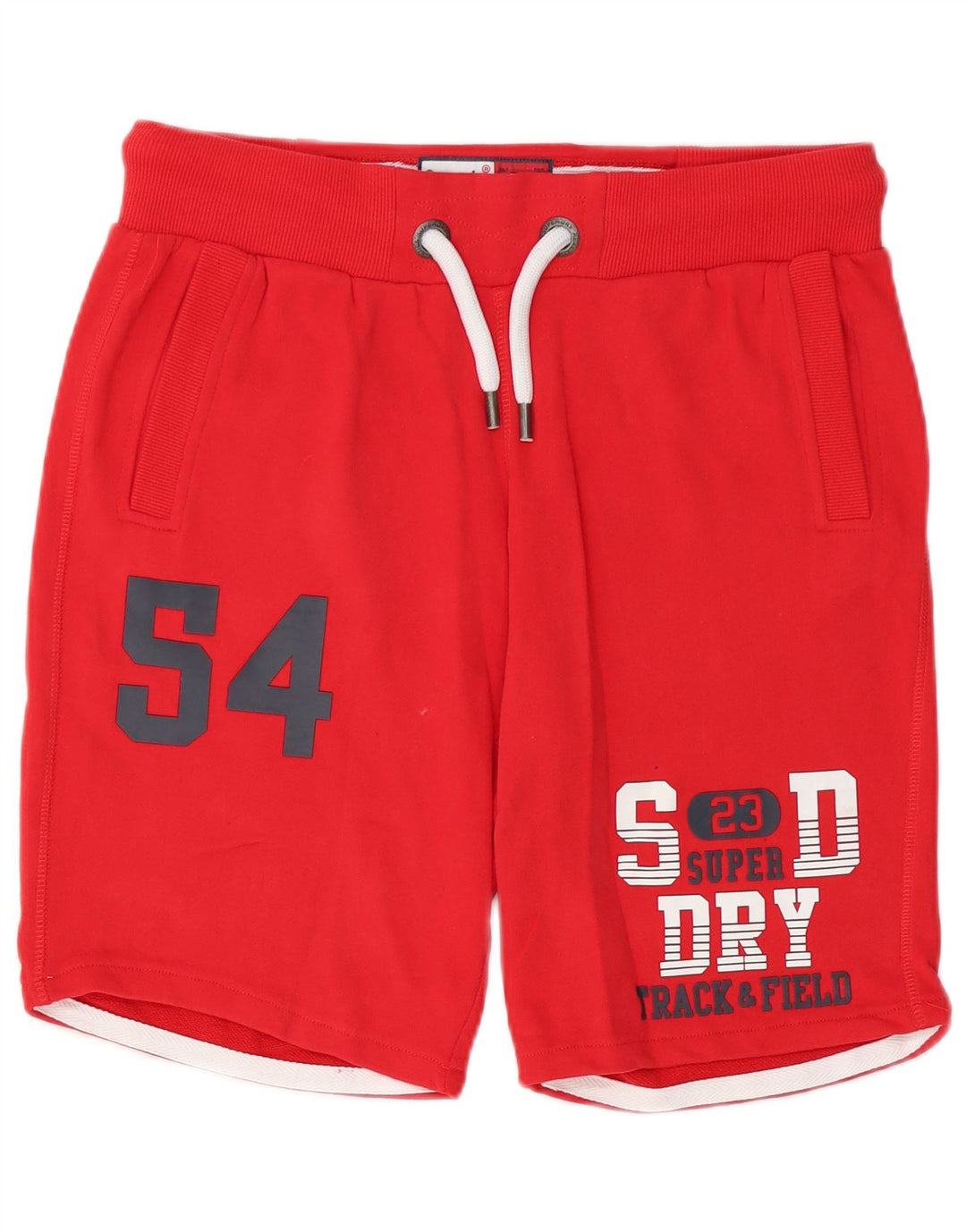 Męskie spodenki sportowe Superdry Graphic, duże, czerwone, bawełniane