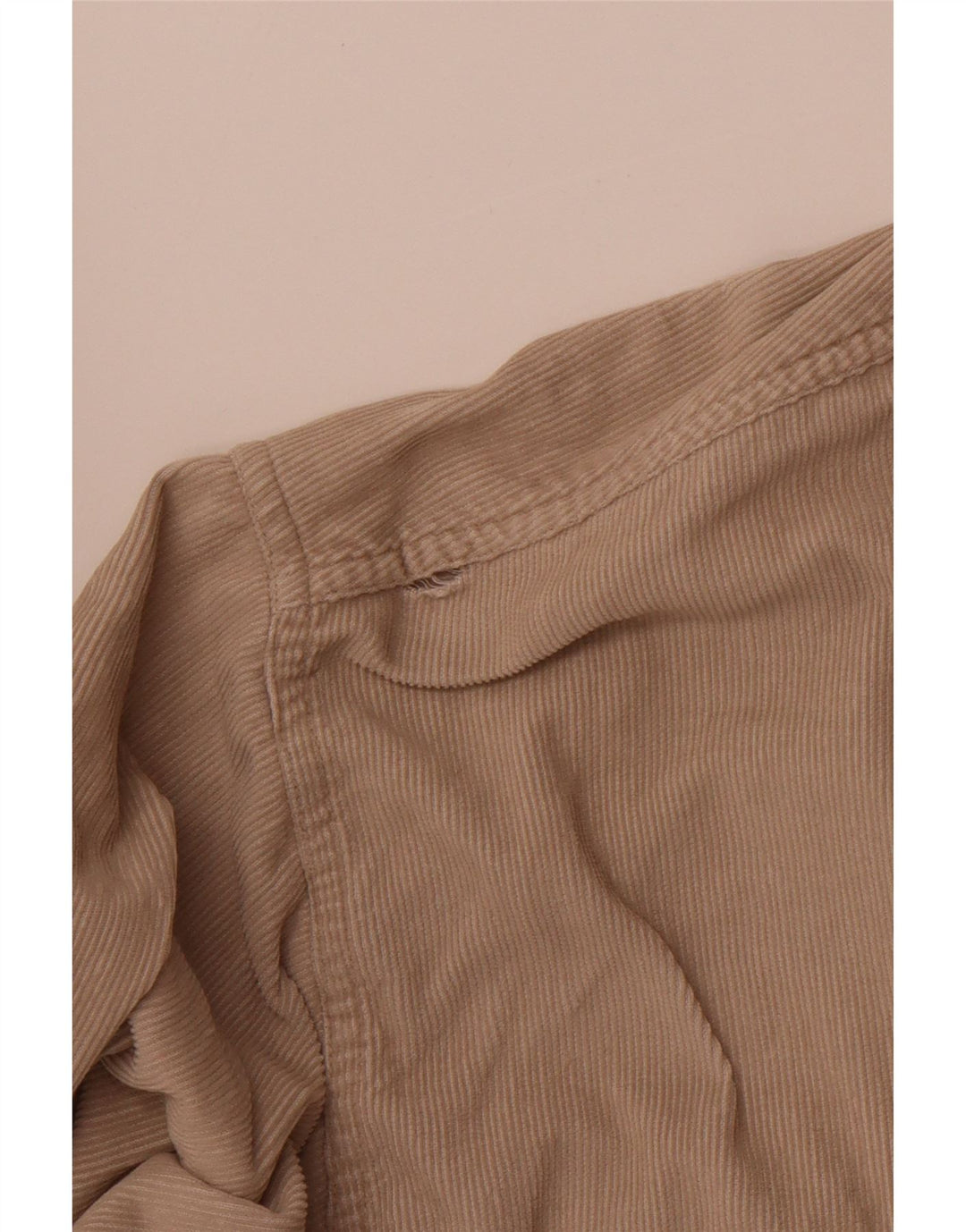 COTTON CLUB Męska sztruksowa koszula, duża, beżowa, bawełniana