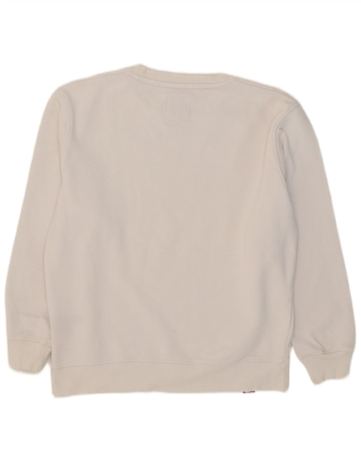 Męska bluza z grafiką Alpha Industries, średnia, biała bawełna