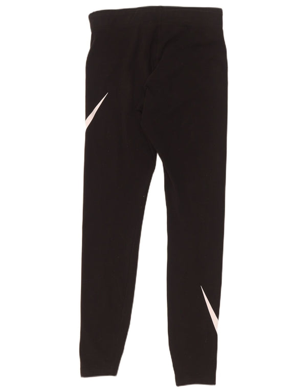 Damskie legginsy Nike Graphic UK 8, małe, czarne, bawełniane