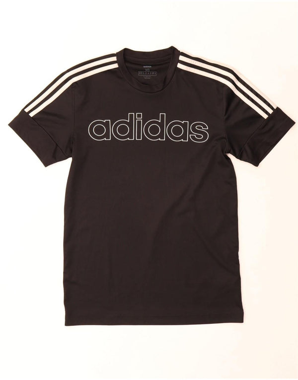 Adidas Męska koszulka Climalite Graphic Top XS Czarny poliester
