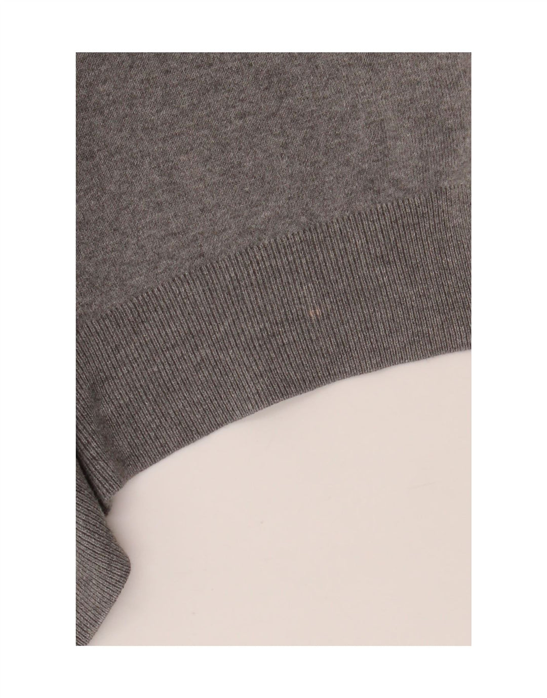 POLO RALPH LAUREN Męski sweter z dekoltem w kształcie litery V, średnioszary, bawełniany