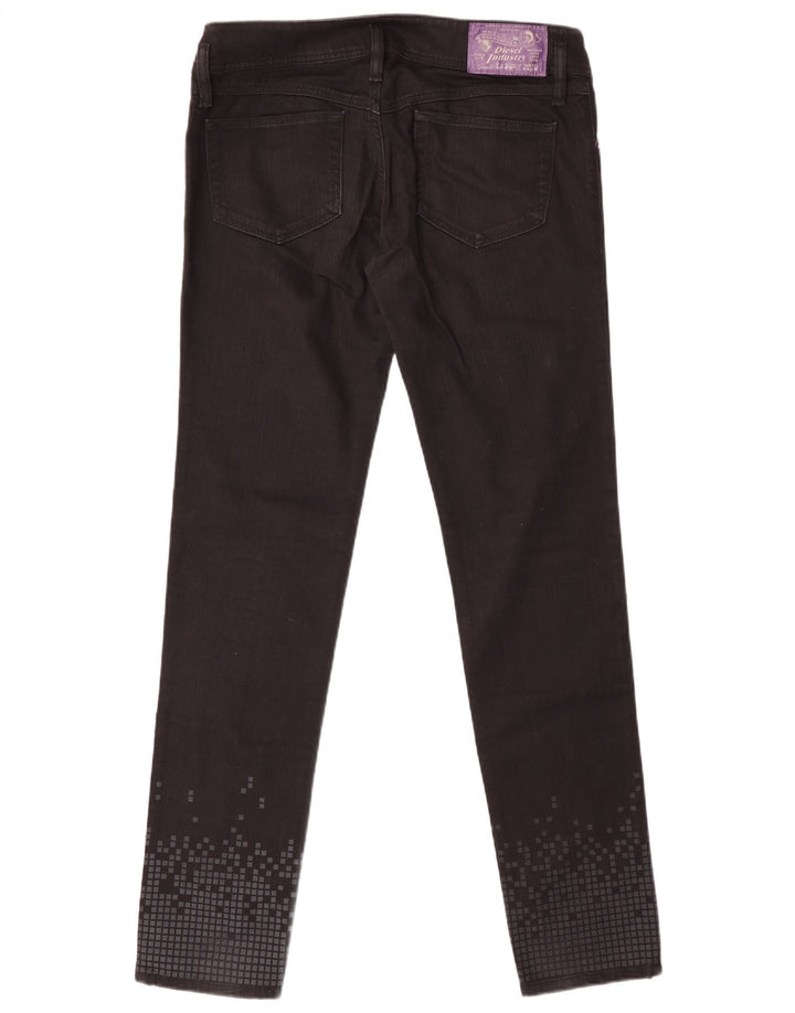 Dżinsy damskie Diesel Matic Slim W31 L34 Czarna bawełniana geometryczna