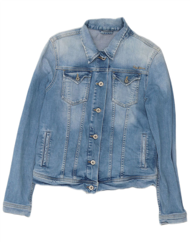 Damska kurtka dżinsowa PEPE Jeans UK 14, duża, niebieska, bawełniana
