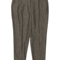 Damskie spodnie garniturowe Zara, średnie W28 L24, khaki, poliester