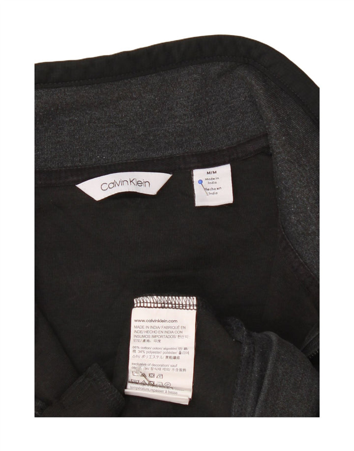 Męska kurtka dresowa Calvin Klein, średnia szara, bawełniana w bloki kolorów