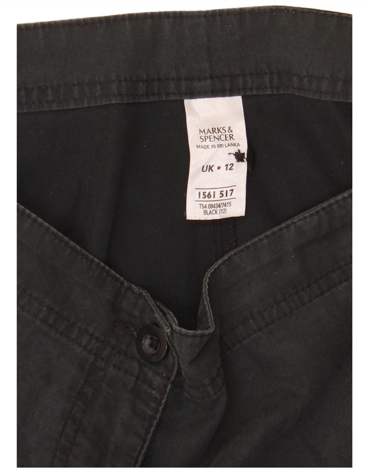 Marks & Spencer Damskie spodenki Chino UK 12 Medium W32 Czarne bawełniane