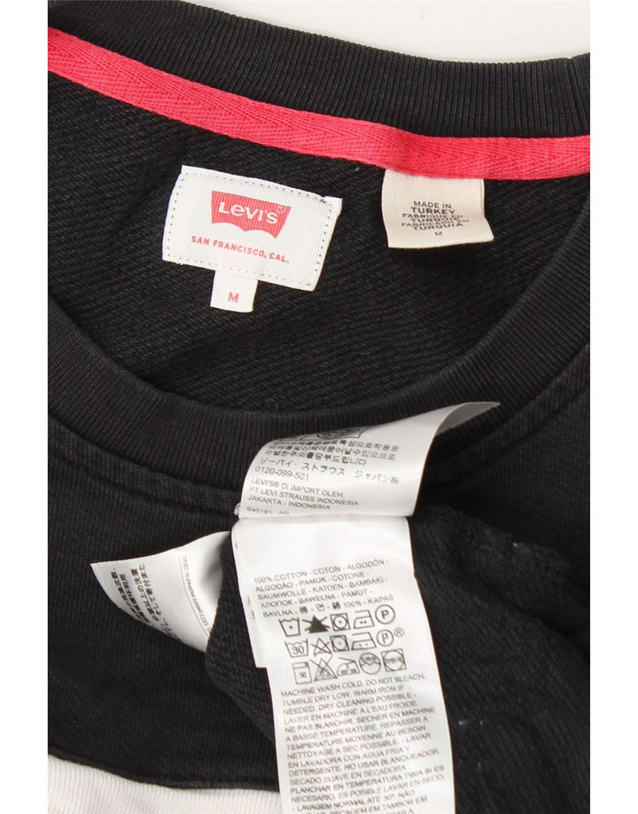 Męska bluza Levi's z grafiką, bawełniana, w kolorze średniej czerni