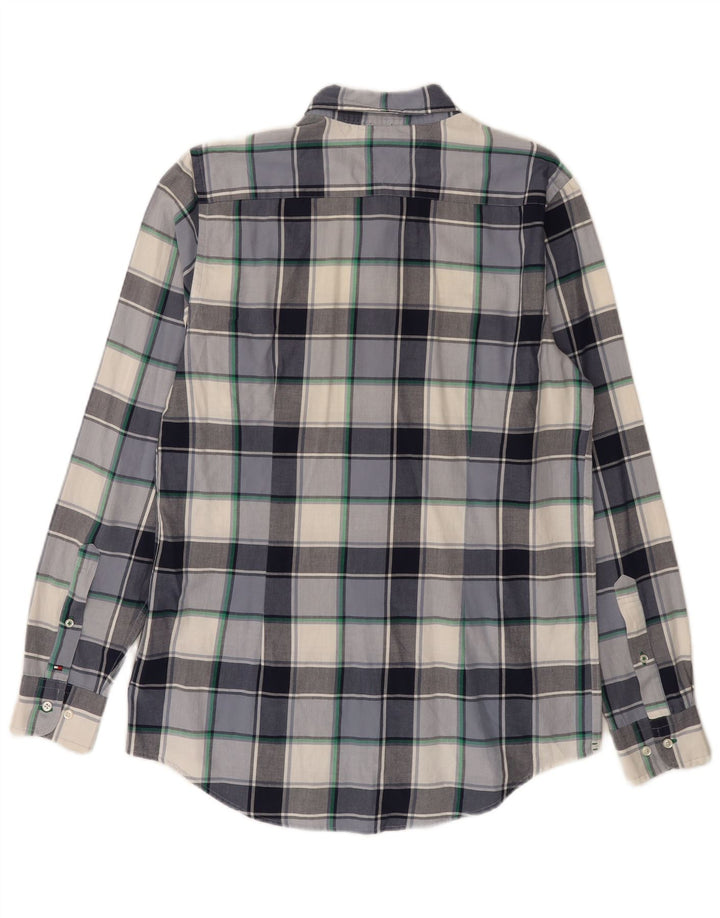 Męska koszula slim fit Tommy Hilfiger w dużą niebieską kratkę, bawełniana