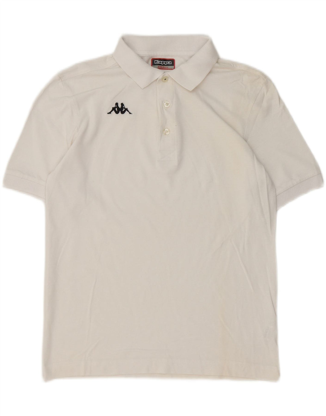 Męska koszulka polo Kappa, mała, biała, bawełniana