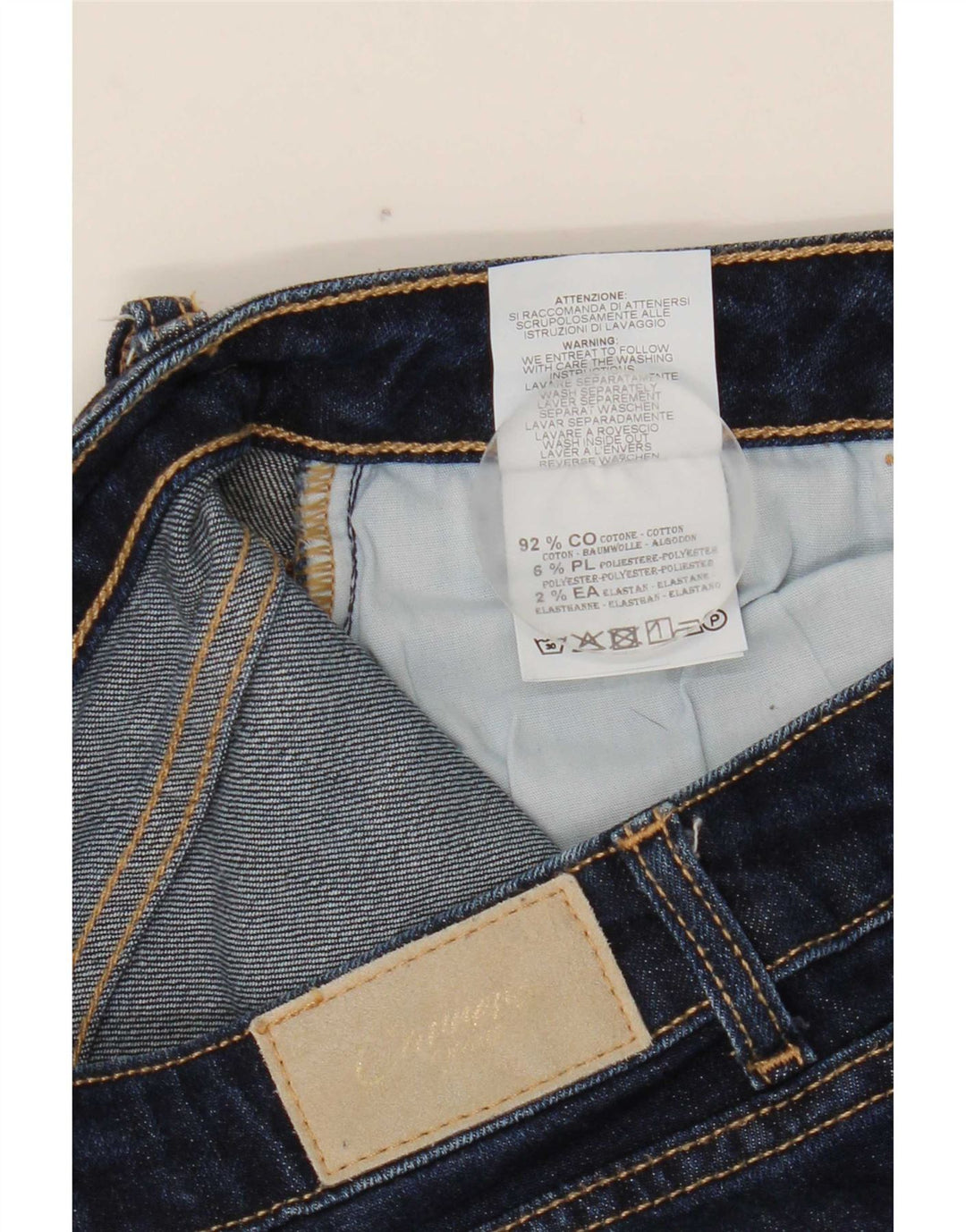 Damskie jeansy Carrera Slim Cropped IT 44 Medium W29 L25 Granatowa bawełna