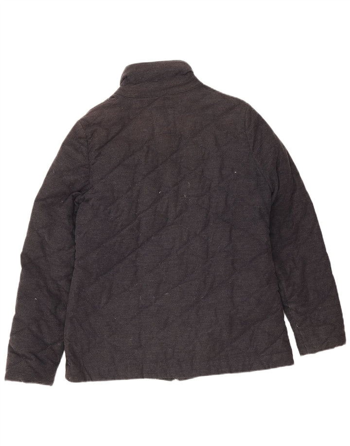 Crew Clothing Damska pikowana kurtka oversize UK 10, mała, czarna, bawełniana