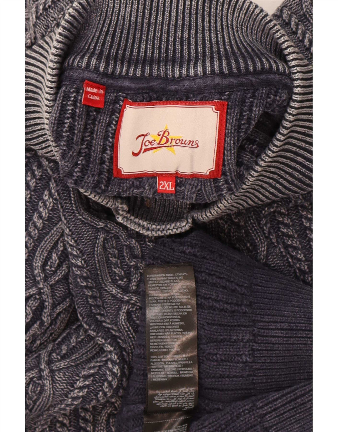 Męski sweter zapinany na guziki Joe Browns, 2XL, szara bawełna